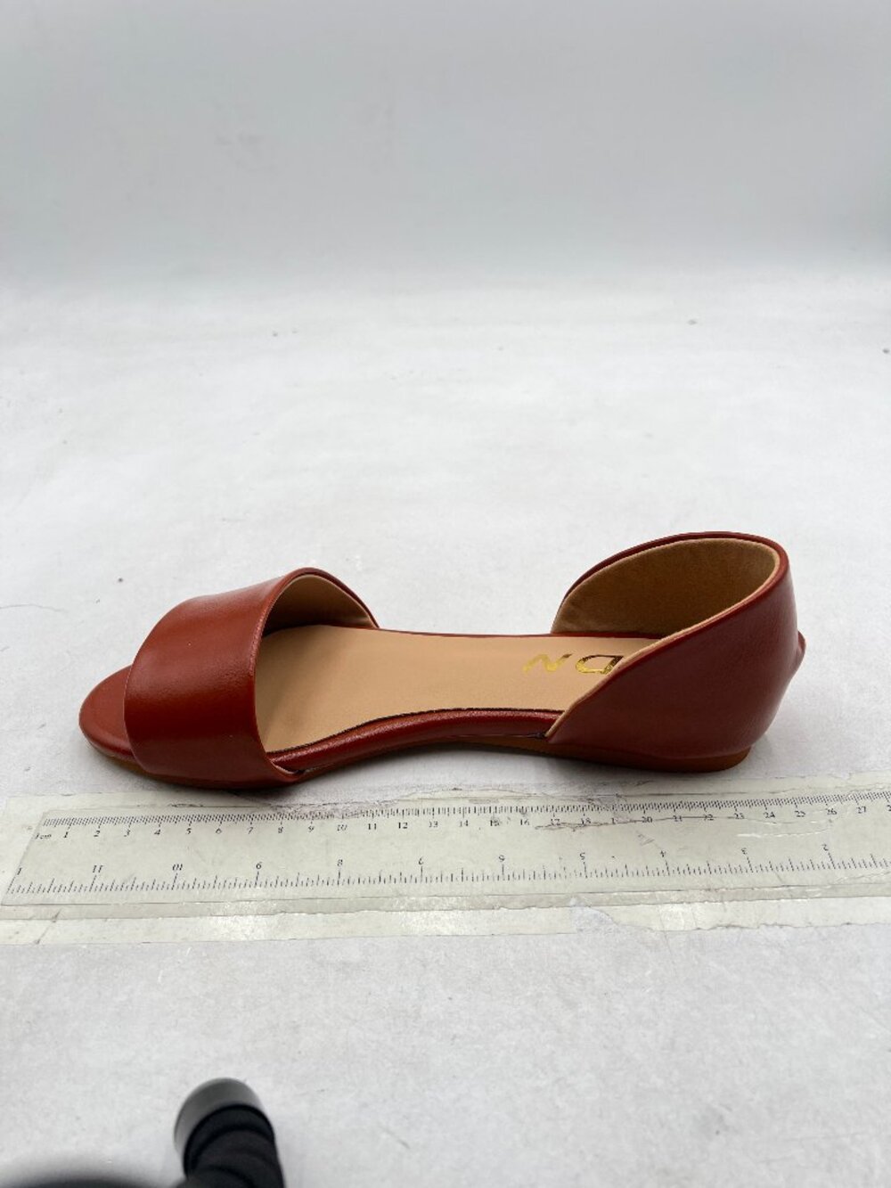 YDN Sandy Brown Comfy Peep Toe D'Orsay Casual Flat Sandals Slip on Party Shoes